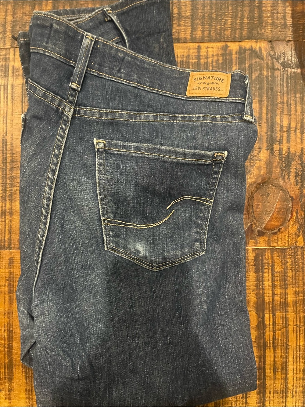 Signature by Levi Strauss & Co. jeans Straight Leg in Blue Waist 28